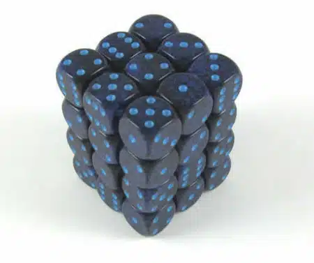 Cobalt Speckled D6 12mm (36 stuks)