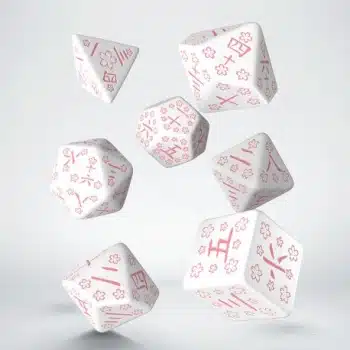 Japanese Cherry Blossoms Petals - Polyhedral Dice Set - 7 stuks