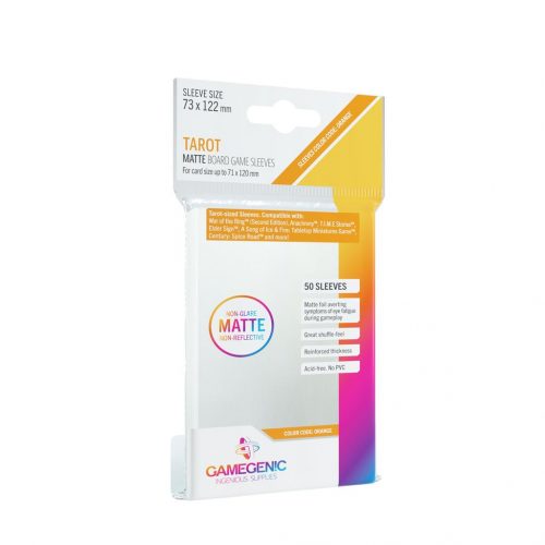 Matte Tarot Sleeves - Orange 73x122 mm - 50 stuks