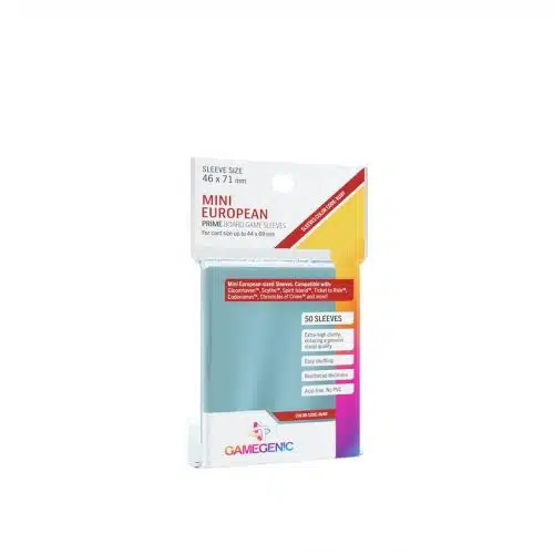 Mini European Sleeves - Ruby 46x71 mm - 50 stuks