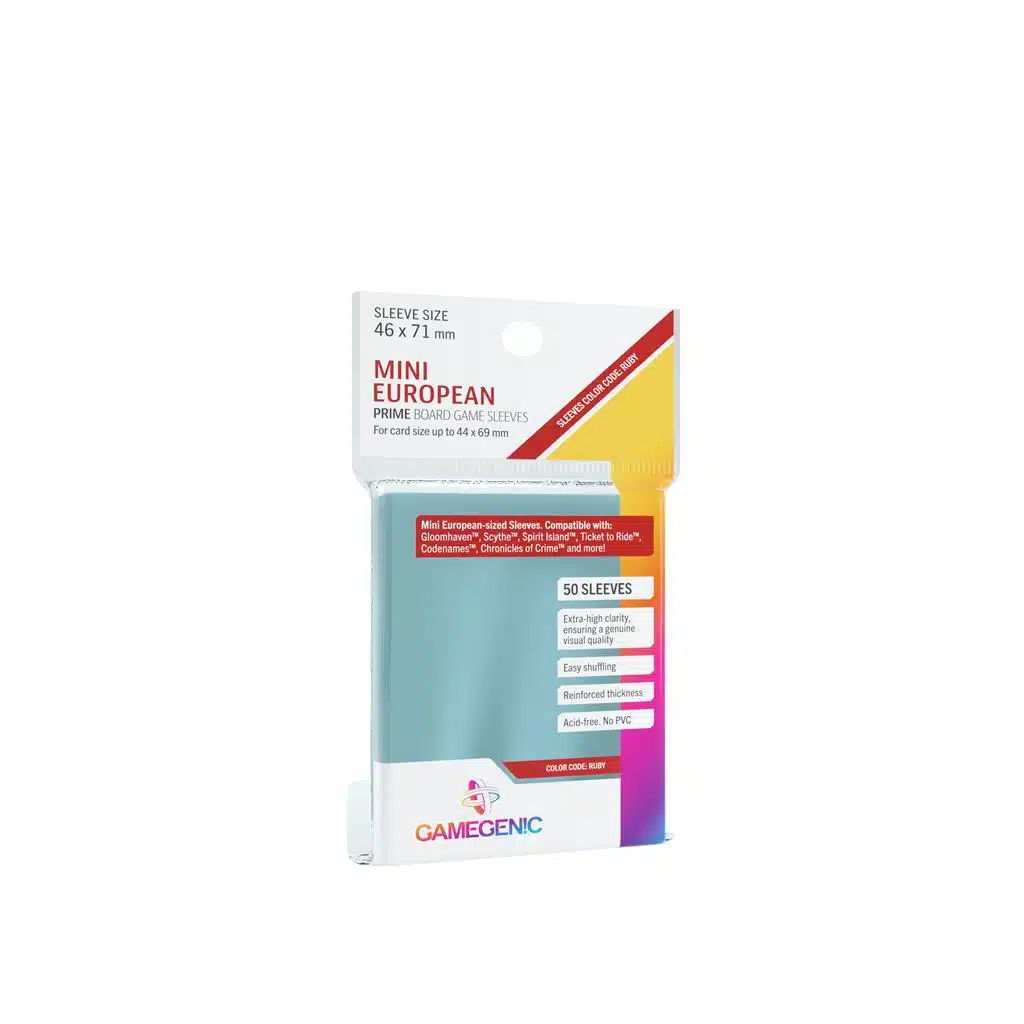 Mini European Sleeves - Ruby 46x71 mm - 50 stuks