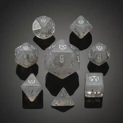 Spirit of Arctic: Snow Leopard - Polydice set - 8 stuks