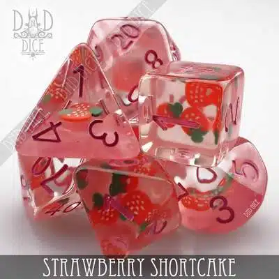 Strawberry Shortcake - Polyhedral Dice set - 7 stuks