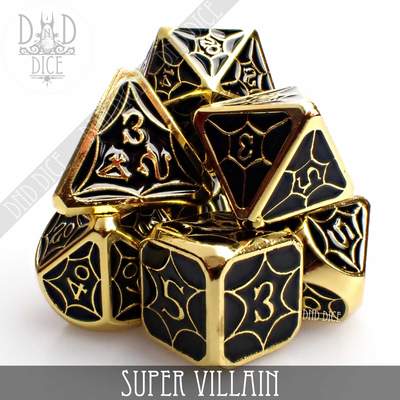 Super Villain - Metal Dice set - 7 stuks