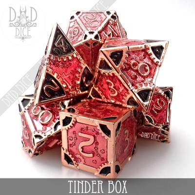 Tinder Box - Metal Polyhedral Dice set - 7 stuks