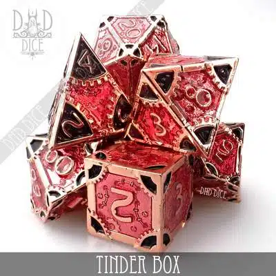 Tinder Box - Metal Polyhedral Dice set - 7 stuks