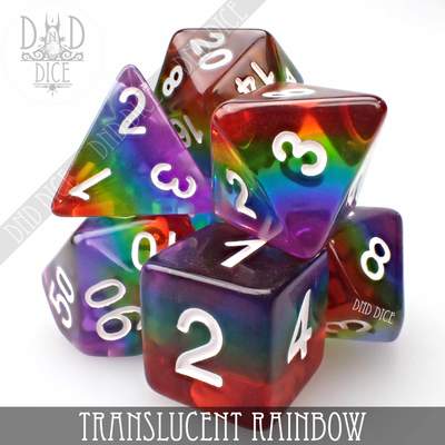 Translucent Rainbow - Polyhedral Dice set - 7 stuks