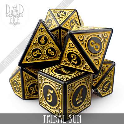 Tribal Sun - Polyhedral Dice set - 7 stuks