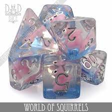World of Squirrels - Polyhedral Dice set - 7 stuks