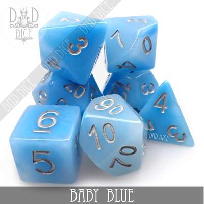 Baby Blue - Dice set - 7 stuks