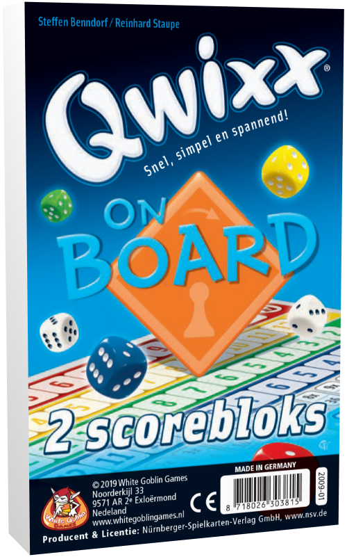 Extra Scorebloks - Qwixx: On Board