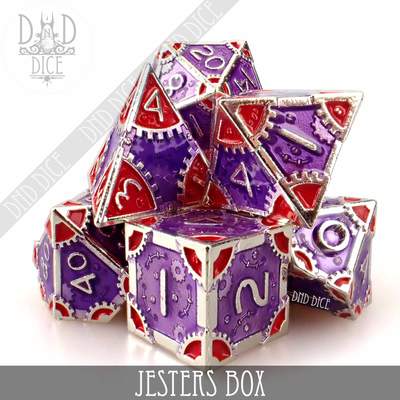 Jesters Box - Metal Dice set - 7 stuks