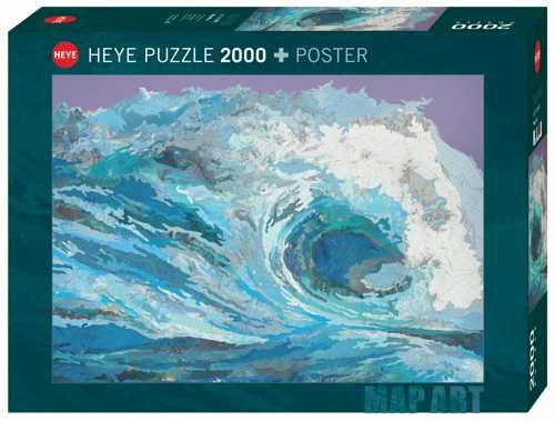 Map Wave - 2000 Stukken puzzel + poster