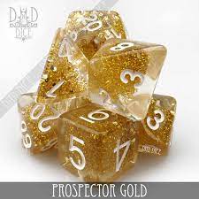 Prospector Gold - Dice set - 7 stuks