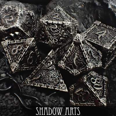Shadow Arts - Metal Dice set - 7 stuks
