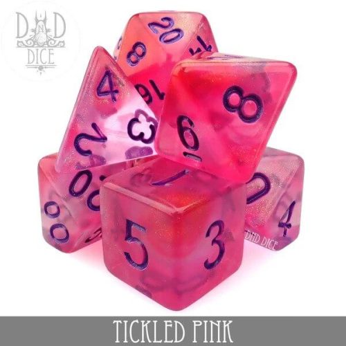 Tickled Pink - Dice set - 7 stuks