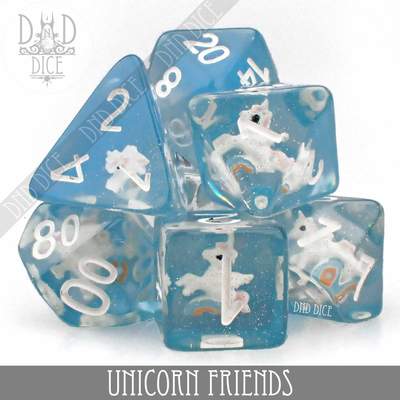 Unicorn Friends - Dice set - 7 stuks