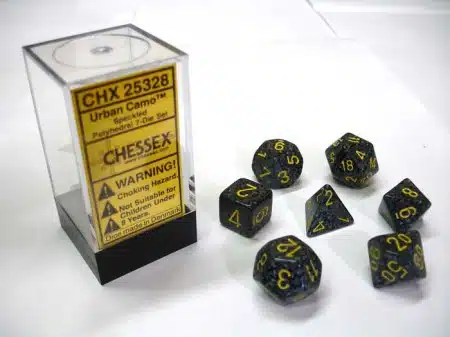 Urban Camo Speckled Polydice (7 stuks)