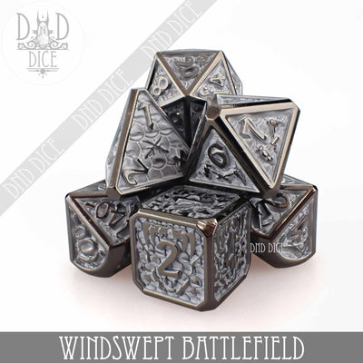 Windswept Battlefield - Metal Dice set - 7 stuks