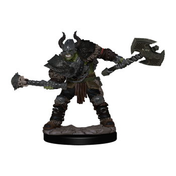 Half-Orc Male Barbarian - Premium Pathfinder Figure