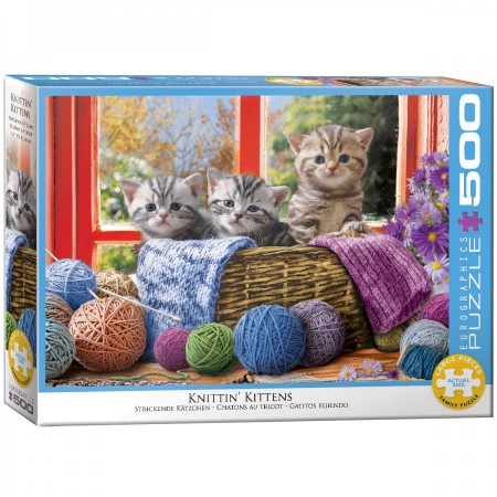 Knittin' Kittens - 500 XL stukken puzzel