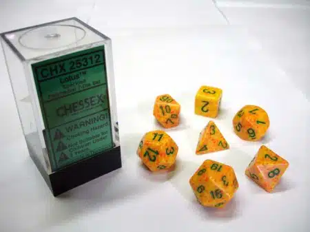 Lotus Speckled Polydice (7 stuks)