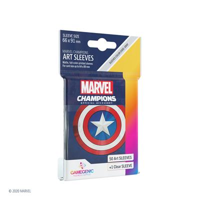 Marvel Champions: Captain America - 66x91 mm Art Sleeves - 50+1 stuks