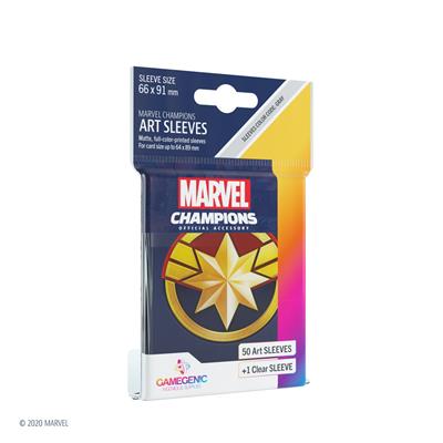 Marvel Champions: Captain Marvel - 66x91 mm Art Sleeves - 50+1 stuks