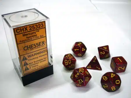 Mercury Speckled Polydice (7 stuks)