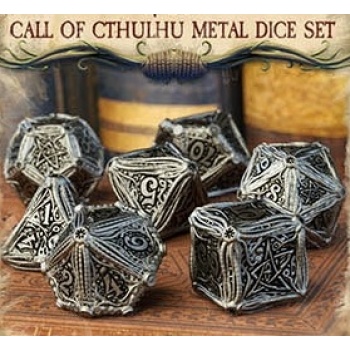 Metal Call of Cthulhu Dice - 7 stuks