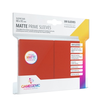 Red - Matte Prime Sleeves - 100 stuks
