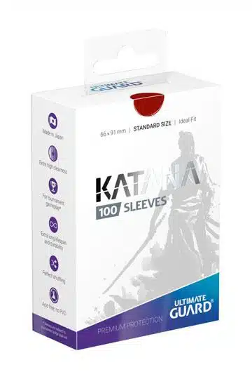 Red Katana Sleeves - Standard Size - 100 stuks