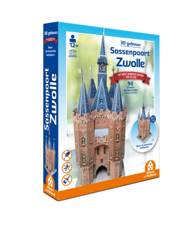 Sassenpoort Zwolle - 3D Puzzel - 90 stukken