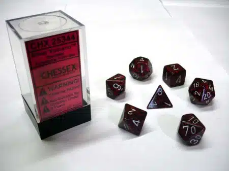 Silver Volcano Speckled Polydice (7 stuks)