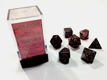 Space Speckled Polydice (7 stuks)