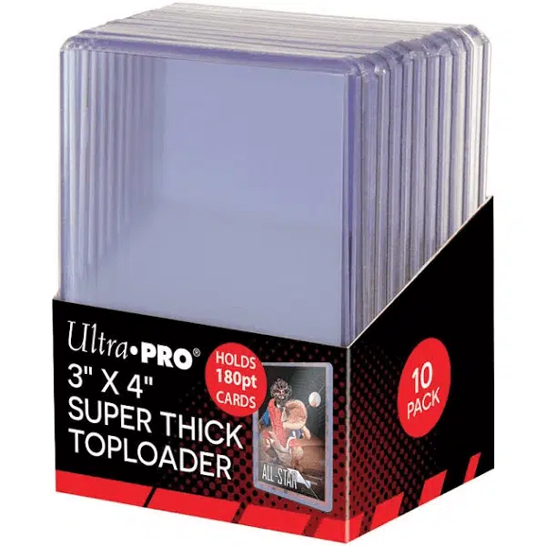 Toploader - 3" x 4" Super Thick 180PT (10 stuks)