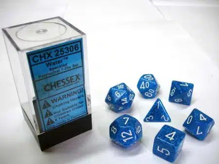 Water Speckled Polydice (7 stuks)