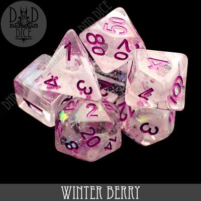 Winter Berry - Polyhedral Dice set - 7 stuks