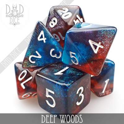 Deep Woods - Polyhedral Dice set - 7 stuks