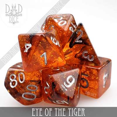 Eye of the Tiger - Polyhedral Dice set - 7 stuks