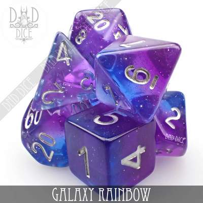 Galaxy Rainbow - Polyhedral Dice set - 7 stuks