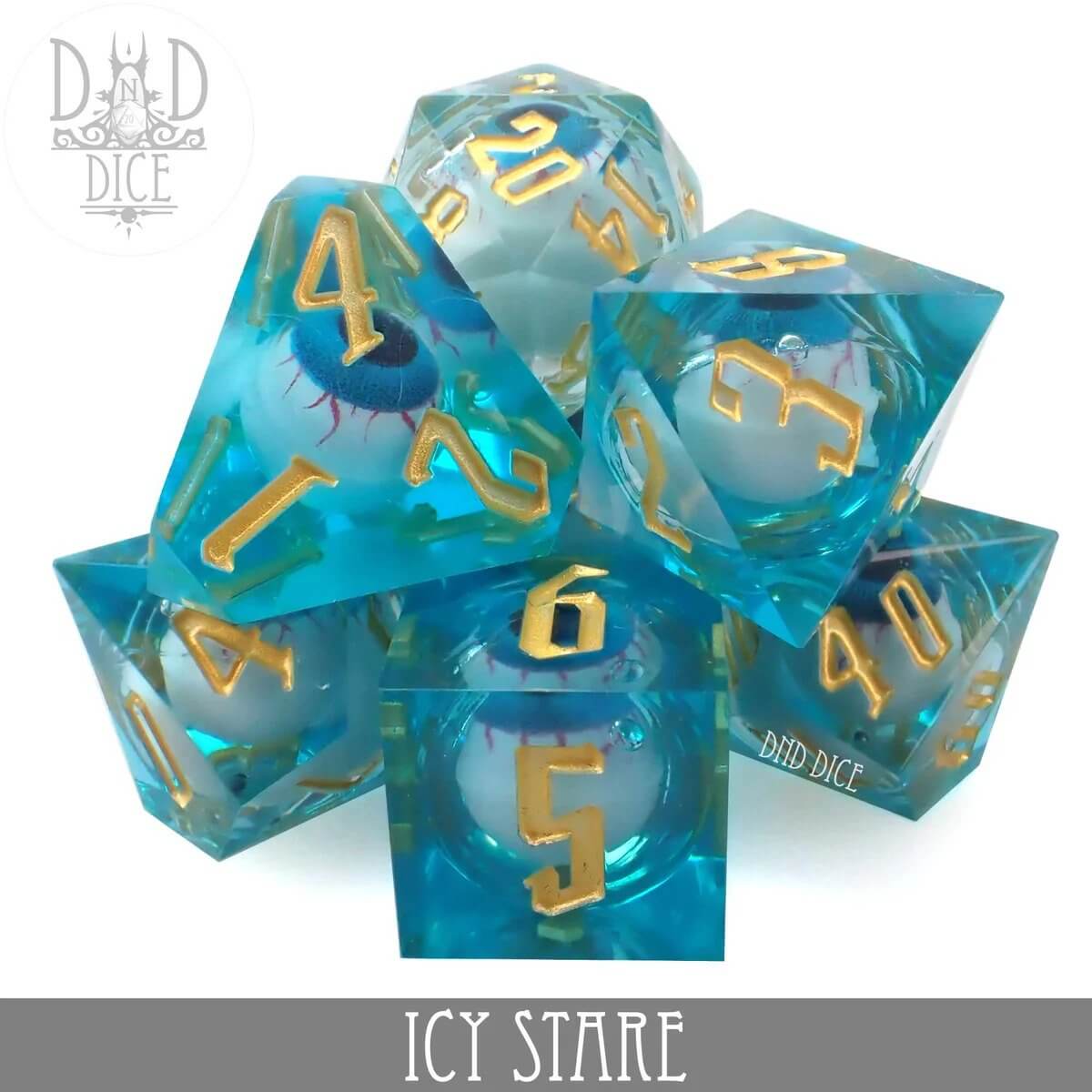Icy Stare - Liquid Core Dice set - 7 stuks
