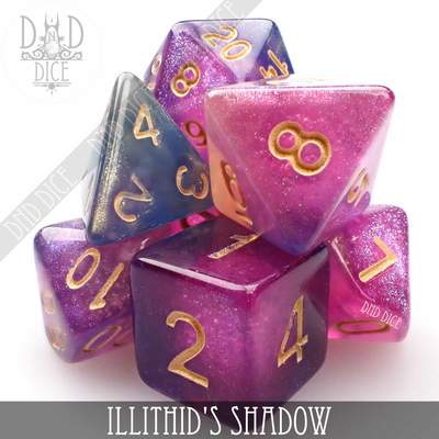 Illithid's Shadow - Polyhedral Dice set - 7 stuks