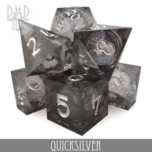 Quicksilver - Liquid Core Dice set - 7 stuks