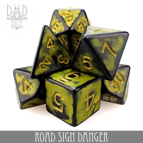 Road Sign Danger - Dice set - 7 stuks