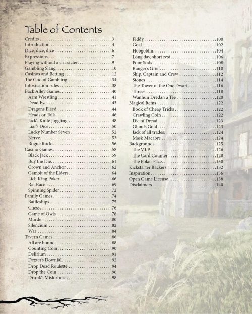 Morrovion's Guide to Gambling Hardcover - for D&D 5.0