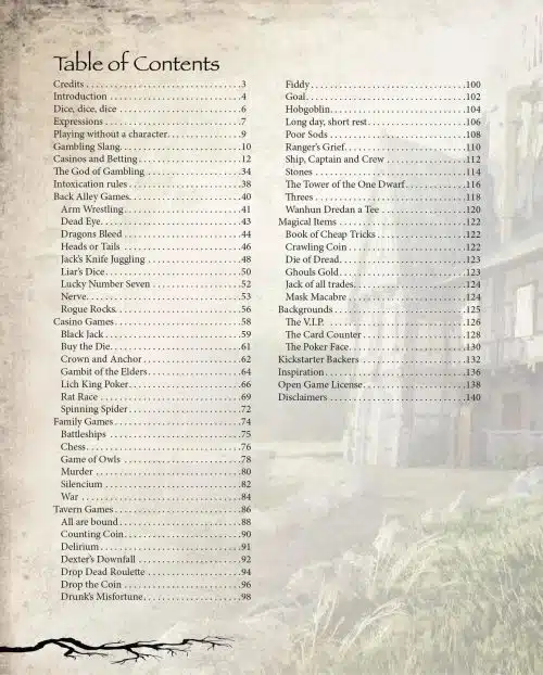 Morrovion's Guide to Gambling Hardcover - for D&D 5.0