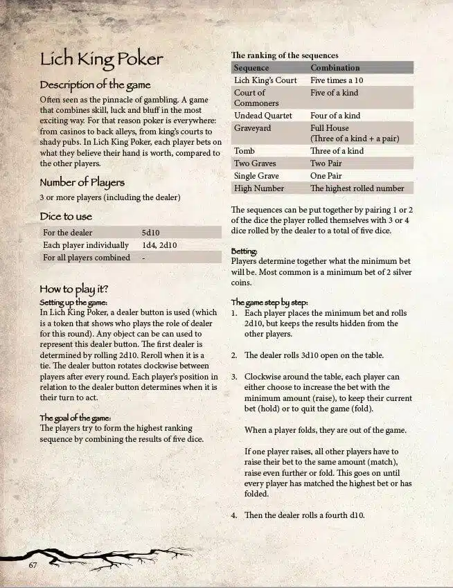 Morrovion's Guide to Gambling Hardcover - for D&D 5.0
