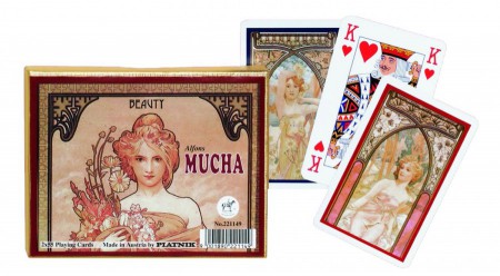 Mucha Beauty Speelkaarten - Double Deck