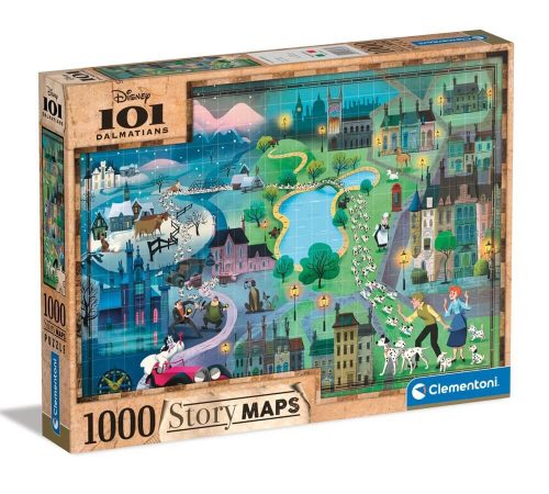 101 Dalmations - 1000 stukken Disney Story Maps Puzzel